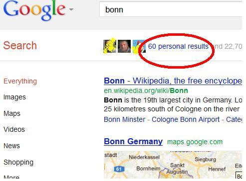 personalisierte suche bei google